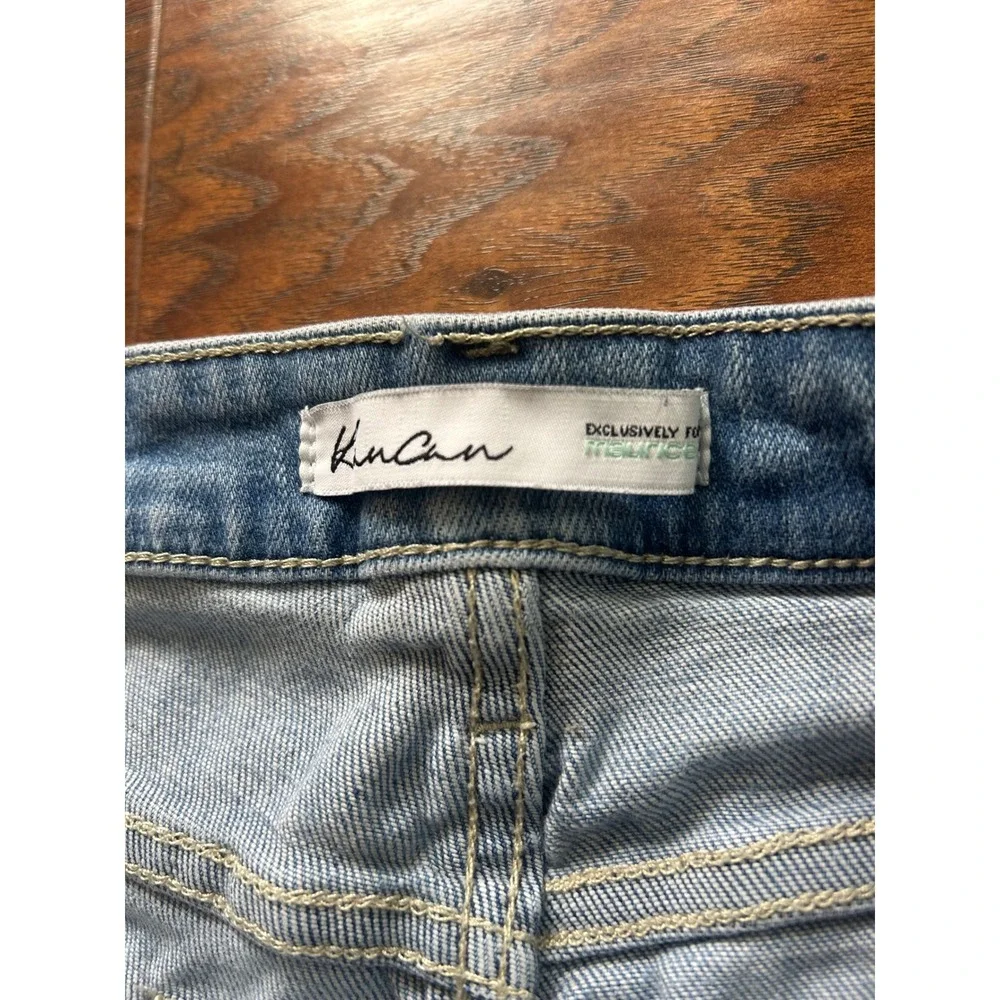 KanCan Sun-Faded Distressed Bermuda Denim Shorts Womens 30 - Picture 8 of 11